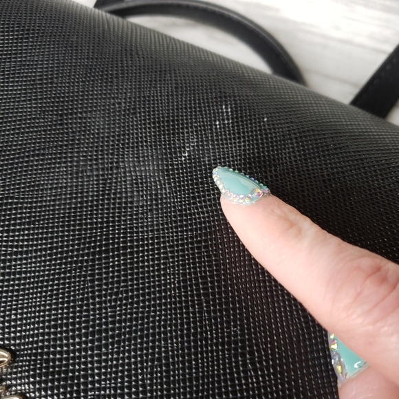 Guess Backpack Purse Bee Black INC Wallet Fashion Bundle Studs Rocker Chick - Picture 8 of 16